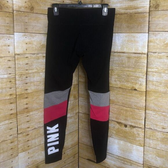 PINK VICTORIA'S SECRET YOGA STRETCH CASUAL ATHLETIC ACTIVE ATHLEISURE LEGGINGS - Picture 1 of 2